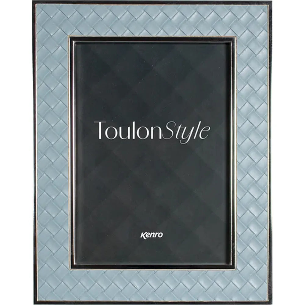 Kenro Toulon Style 6x4 Frame with Blue Leather Inlay 