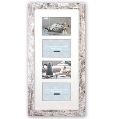 Rustic Wood Multi Aperture Photo Frame 6x4