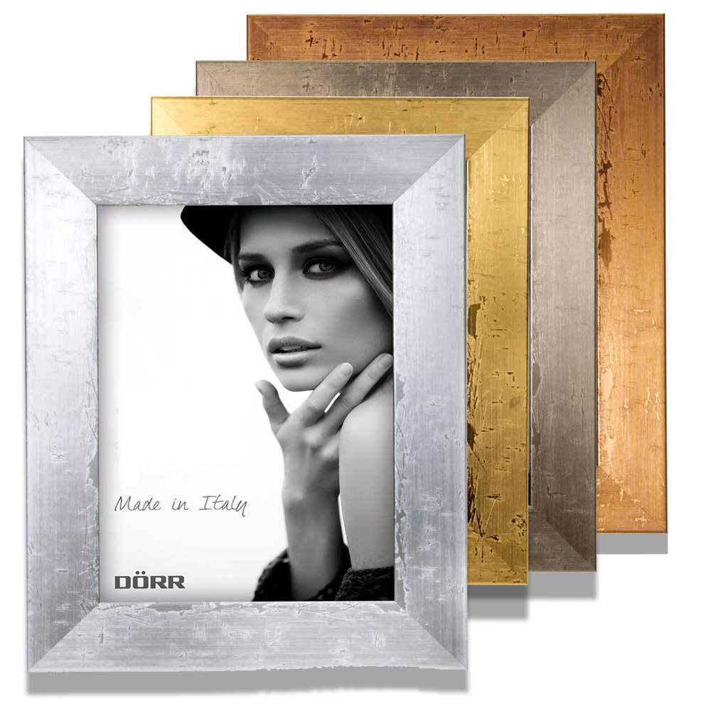 Dorr Milo Brass Effect Wooden 16x12 Photo Frame