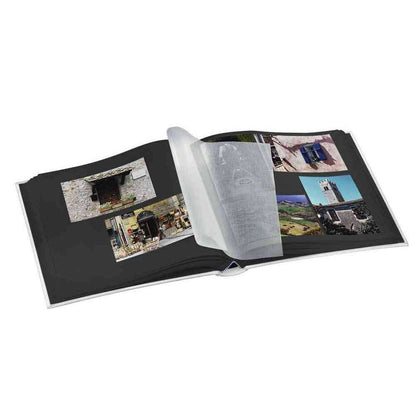 White Leaf Traditional Photo Album - 100 Black Pages - 11.75x11.5 Inches