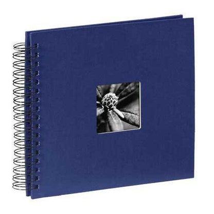 Blue Spiral Traditional Photo Album - 25 Black Pages - 10.5x9.25 Inches Overall