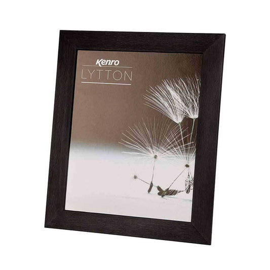 Kenro Lytton Black 8x6 Inch Photo Frame Painted Matt Wood Grain Finish