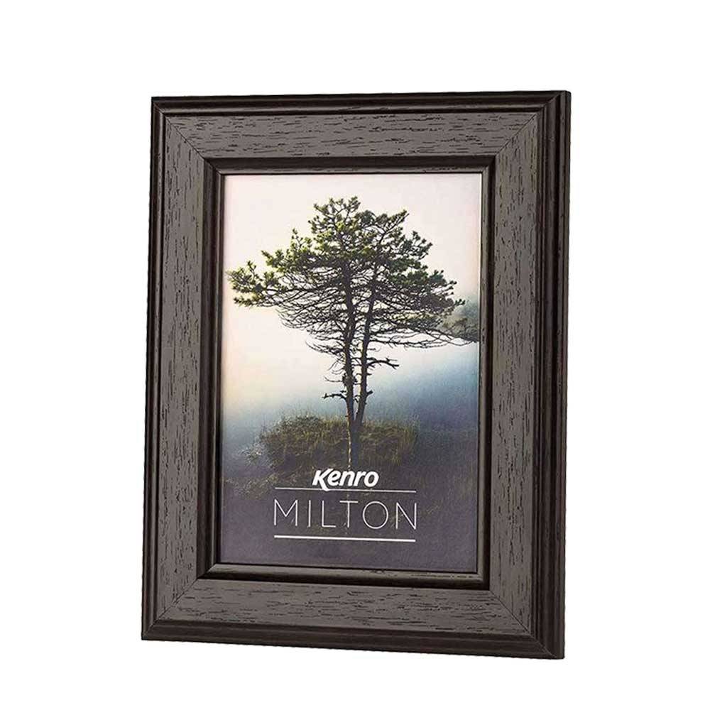 Kenro Milton Black Wood 7x5 Inch Photo Frame - Hangs and Stands