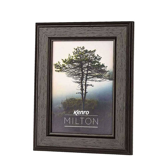 Kenro Milton Black Wood 8x6 Inch Photo Frame - Hangs and Stands