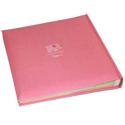 Zoo Pink Baby Photo Album Slip-In Style for 120 6x4 Photos