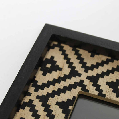 Black Aztec Geometric 7x5 Photo Frame