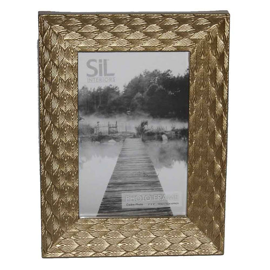 Leaf Effect Gold Photo Frame - 7x5