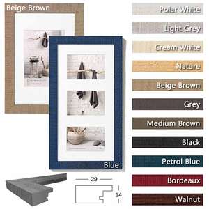 Walther Home Wooden Picture Frame - 28x9 inch - (Insert for 5x 6x4 inch) Polar White