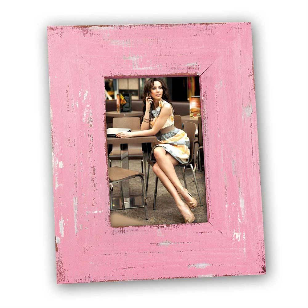 Cornice Ivry Pink 6x4 Photo Frame | High Quality Wood | Stands or Hangs