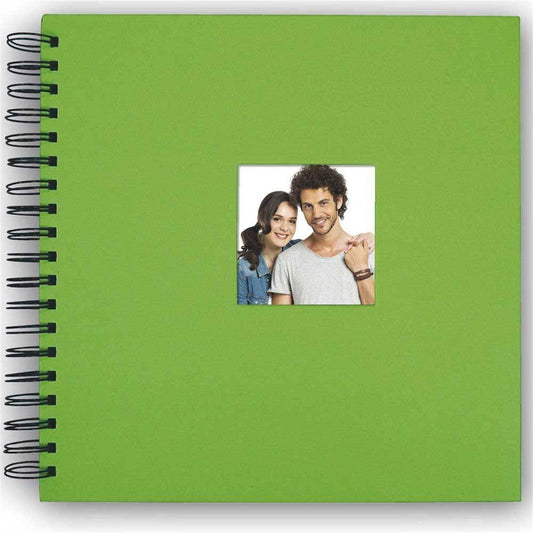 Swiss Bright Green Spiral Photo Album Overall Size 10.25" Square