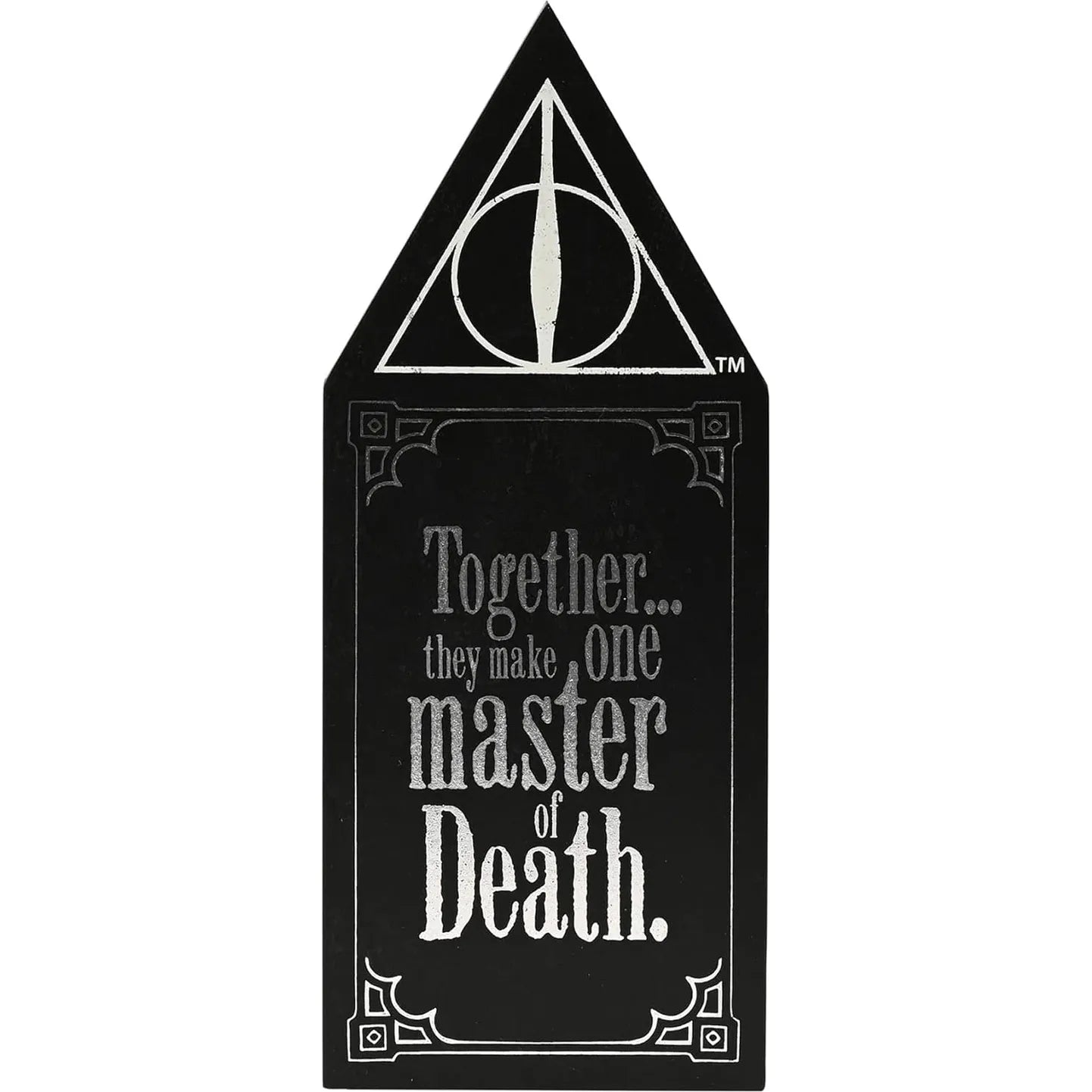 Harry Potter Dark Arts Glow In The Dark Wooden Plaque - Deathly Hallows