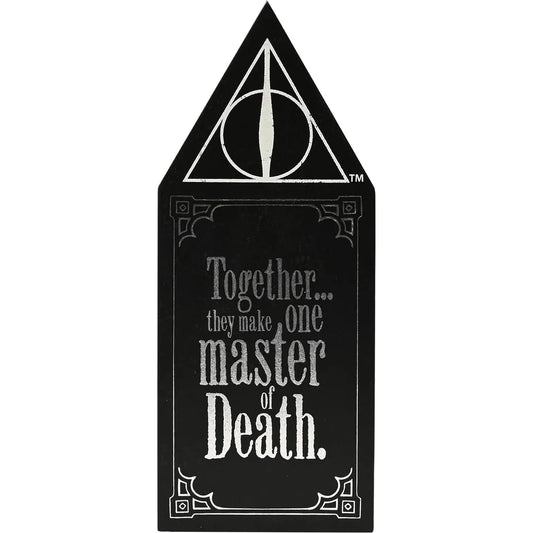 Harry Potter Dark Arts Glow In The Dark Wooden Plaque - Deathly Hallows