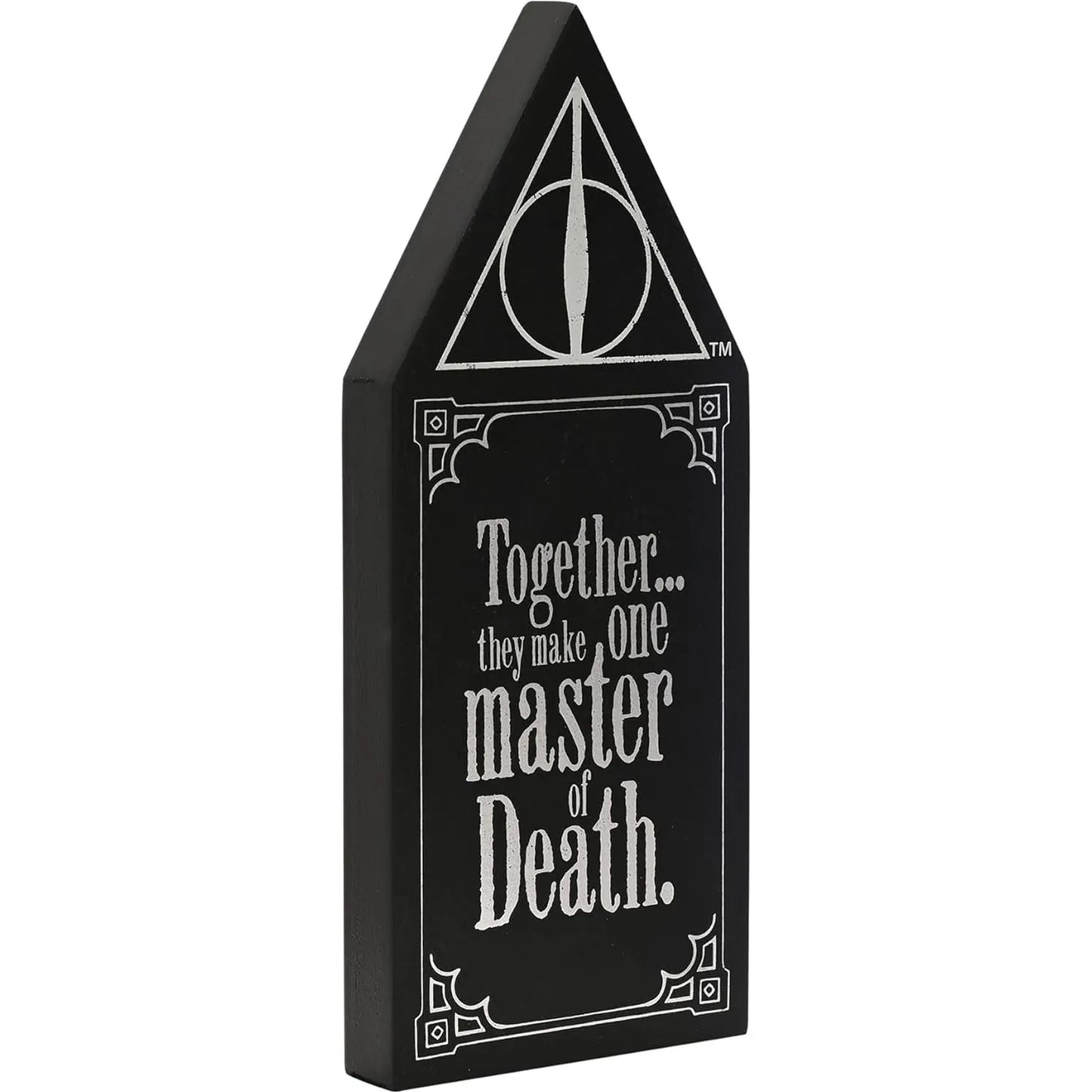 Harry Potter Dark Arts Glow In The Dark Wooden Plaque - Deathly Hallows