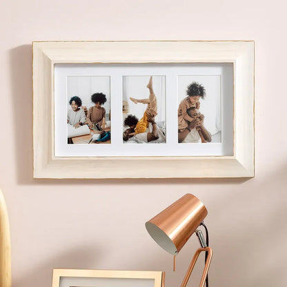 Kenro Clifton Series 6x4 Triple Photo Frame -  White