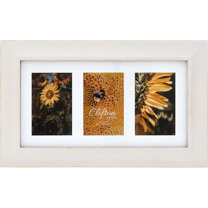 Kenro Clifton Series 6x4 Triple Photo Frame -  White