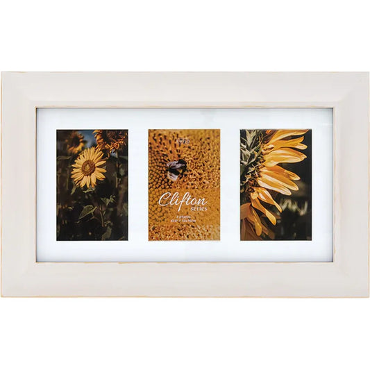 Kenro Clifton Series 6x4 Triple Photo Frame -  White