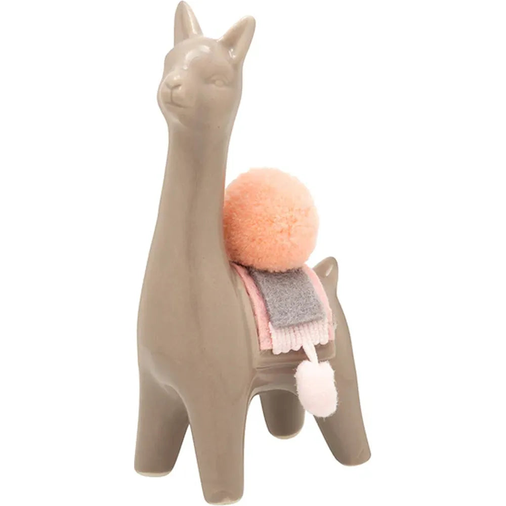 Kenro Grey Ceramic Llama Ornament