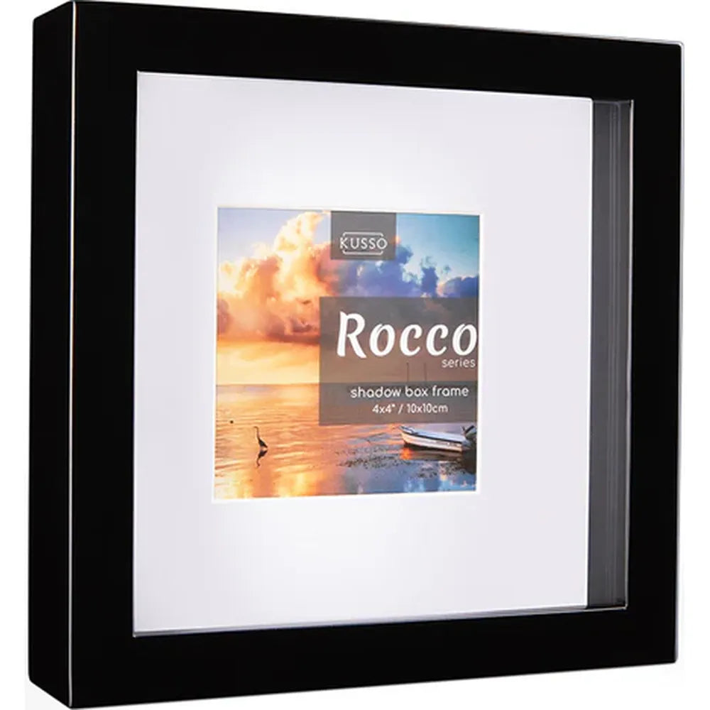Kenro Rocco Shadow Box 4x4 Photo Frame - Black