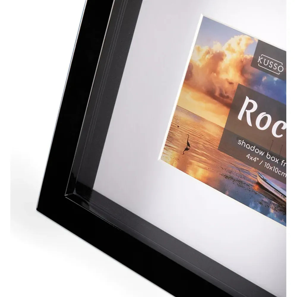 Kenro Rocco Shadow Box 4x4 Photo Frame - Black
