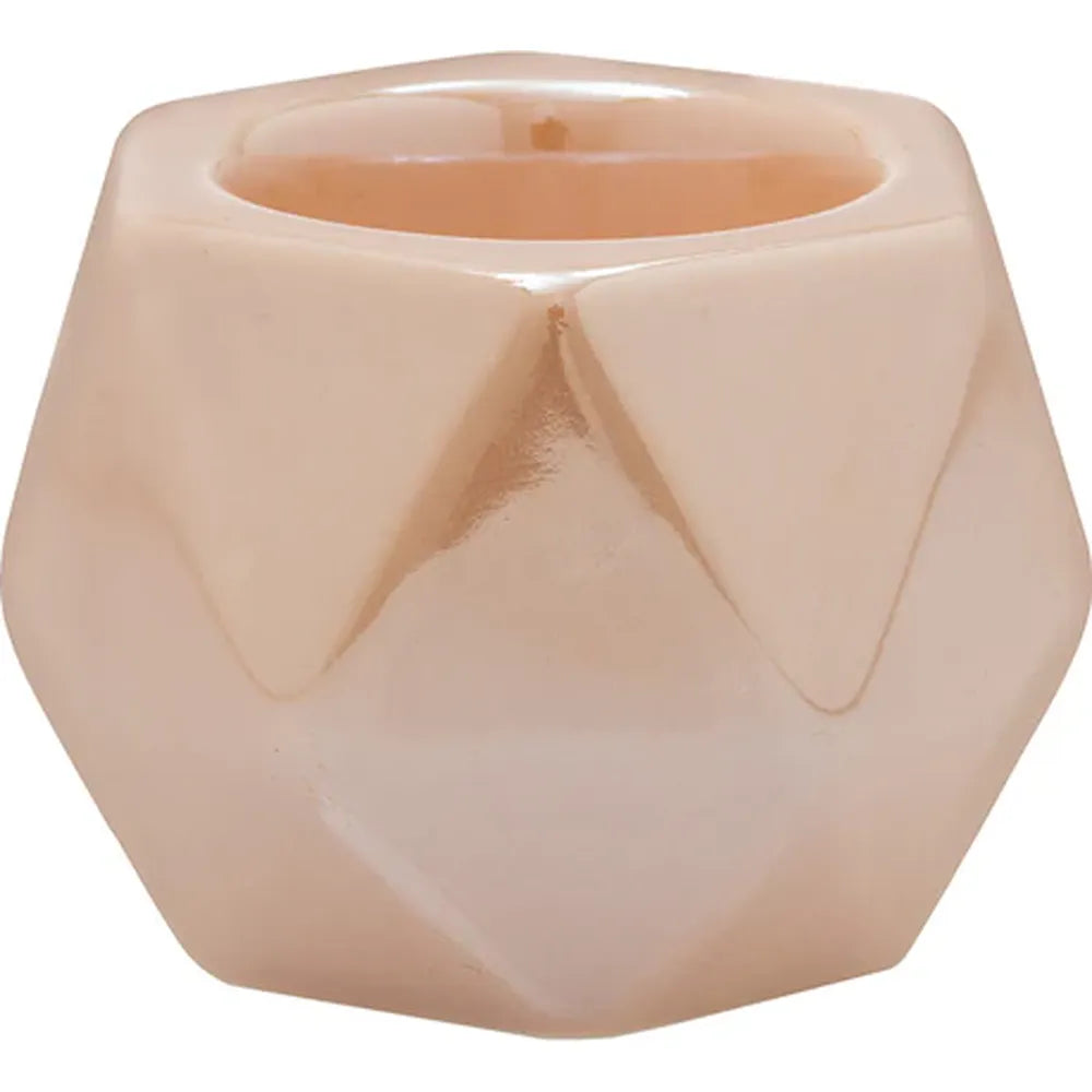 Kenro Geometric Tea Light Holder - Pink