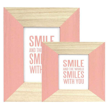 Candy Pink Wooden 4x4 Photo Frame