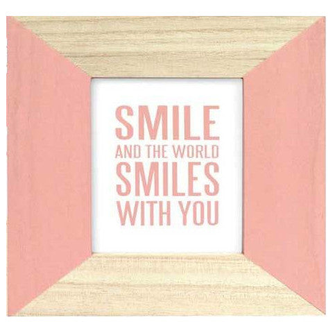 Candy Pink Wooden 4x4 Photo Frame