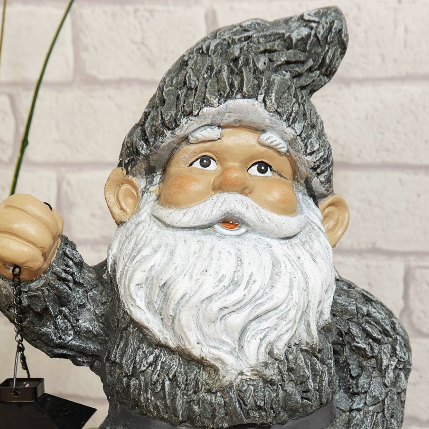 Resin Garden Gnome With Lantern Ornament 41.5cm