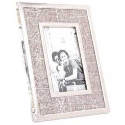 Fabric 6x4 Grey Photo Frame