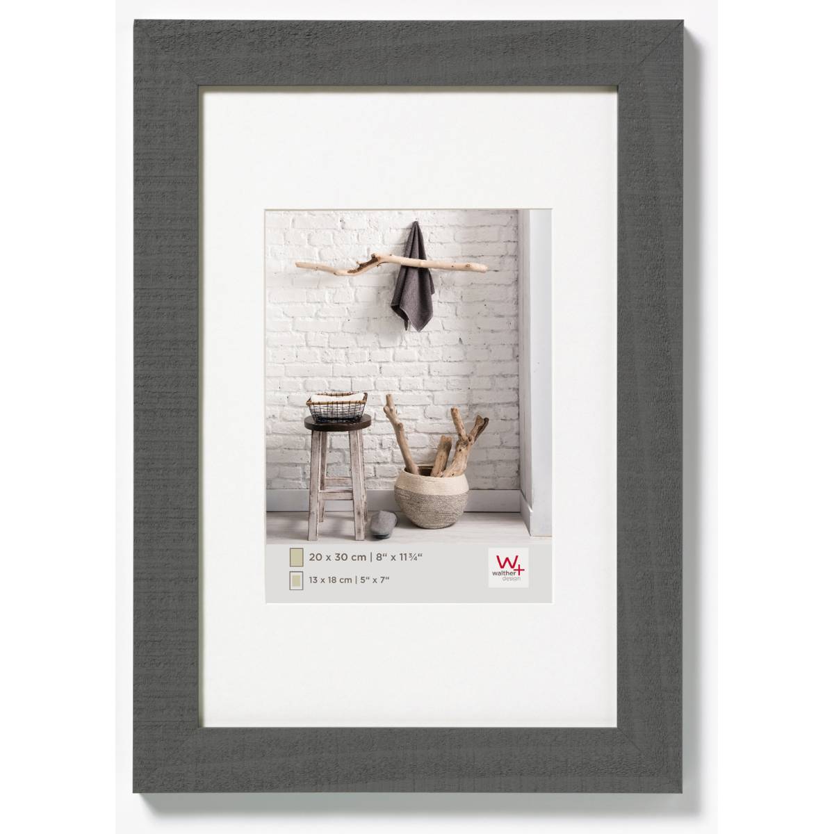 Walther Home Wooden Grey 4x2.75 Photo Frame