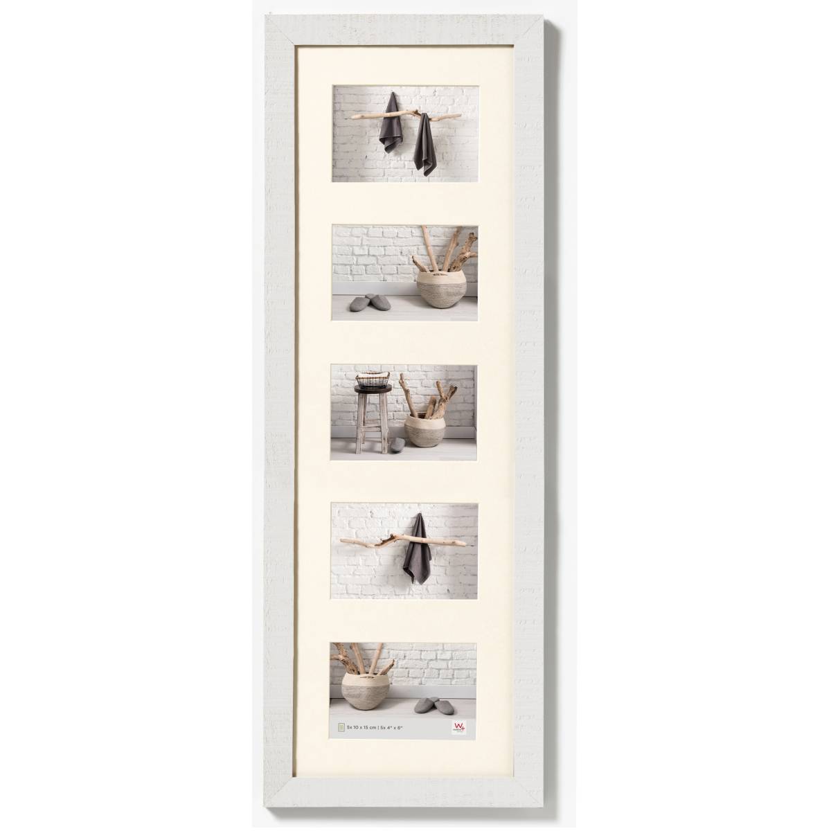 Walther Home Wooden Picture Frame - 28x9 inch - (Insert for 5x 6x4 inch) Polar White