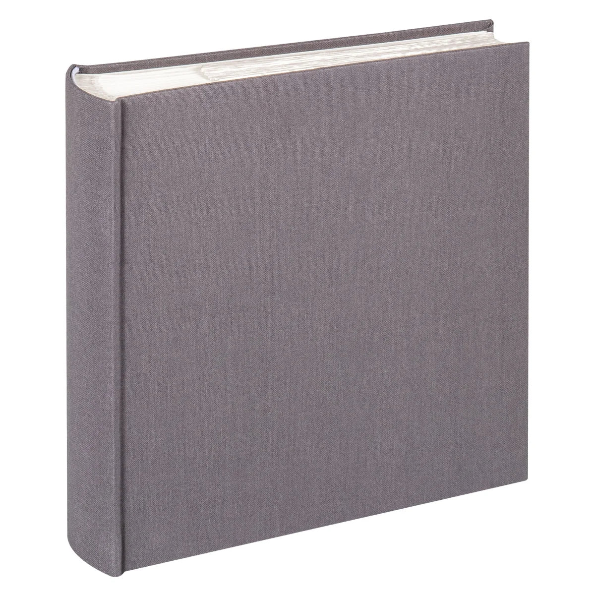 grey photo album on a white background