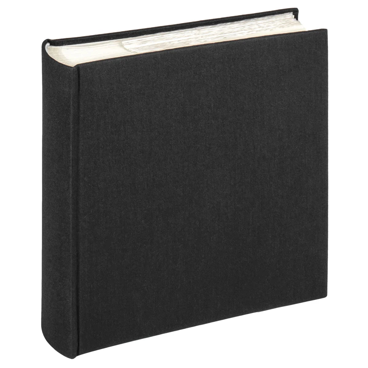 Black Linen photo album on a white background