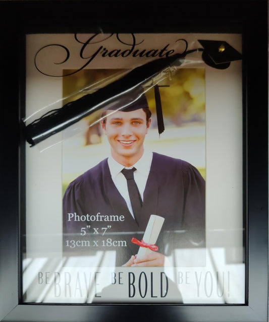 Celebrations Graduation 7x5 Inch Photo Frame - Brave Bold You