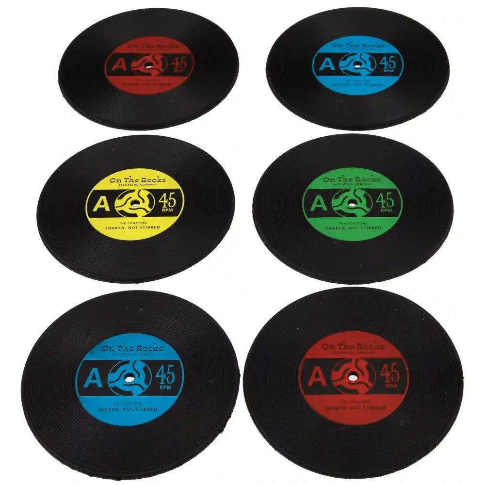 Rex London Vinyl Record Coasters - Set of 6