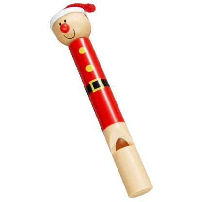 Wooden Christmas Santa Whistle - Stocking Fillers