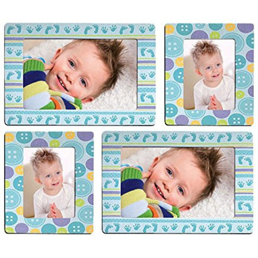 Self Adhesive Photo Frame for 4 Photos - Blue