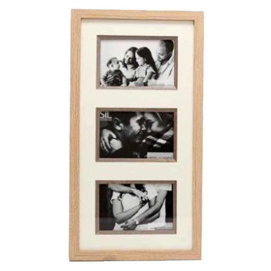 Sifcon Wooden Multi Photo Frame - 3 6x4 Photos