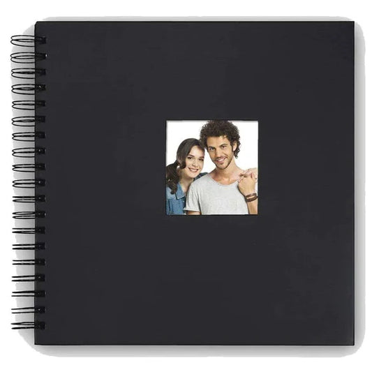 Swiss Black Spiral Photo Album Overall Size 10.25" Square