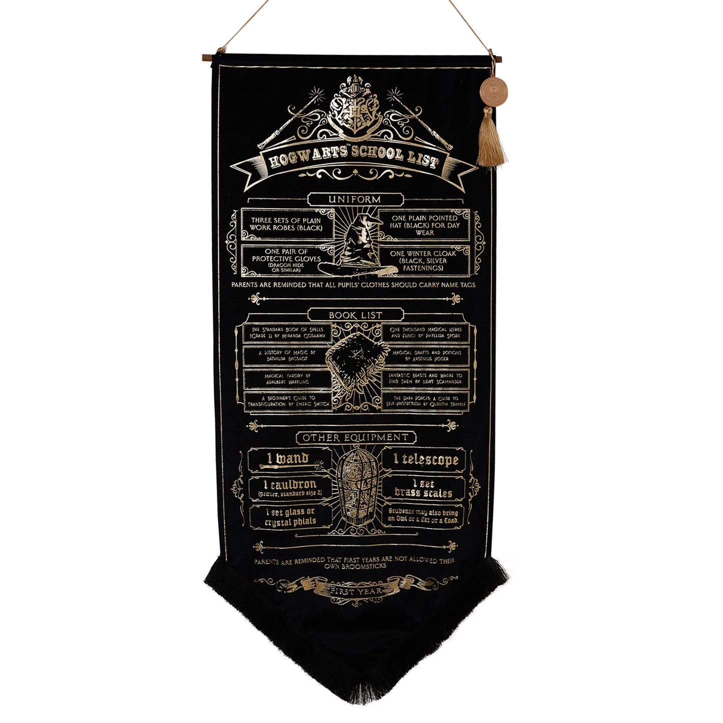 Harry Potter Alumni Hanging Hogwarts School List Banner