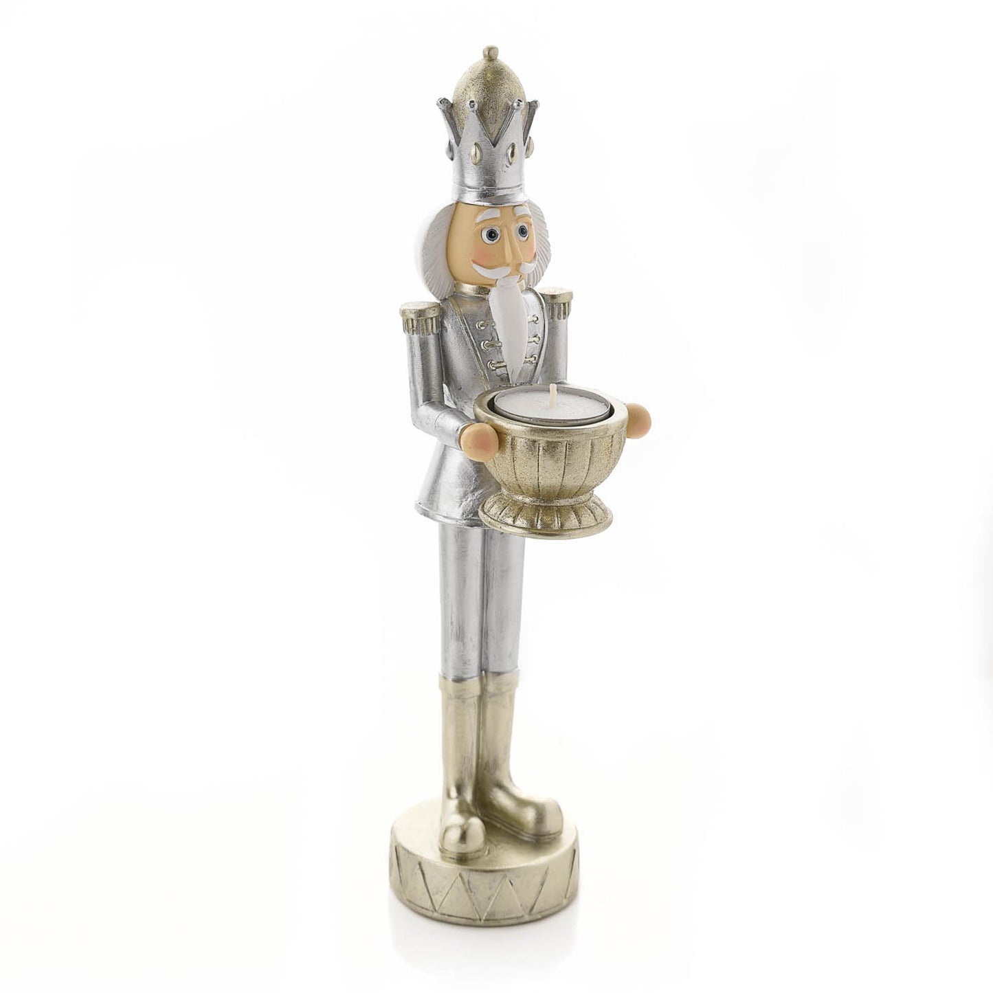 Christmas Nutcracker Candle Holder Tealight Holder 30cm Gold