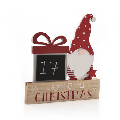 Christmas Gonk Countdown Chalkboard - 8.66 x 7.87 x 0.98