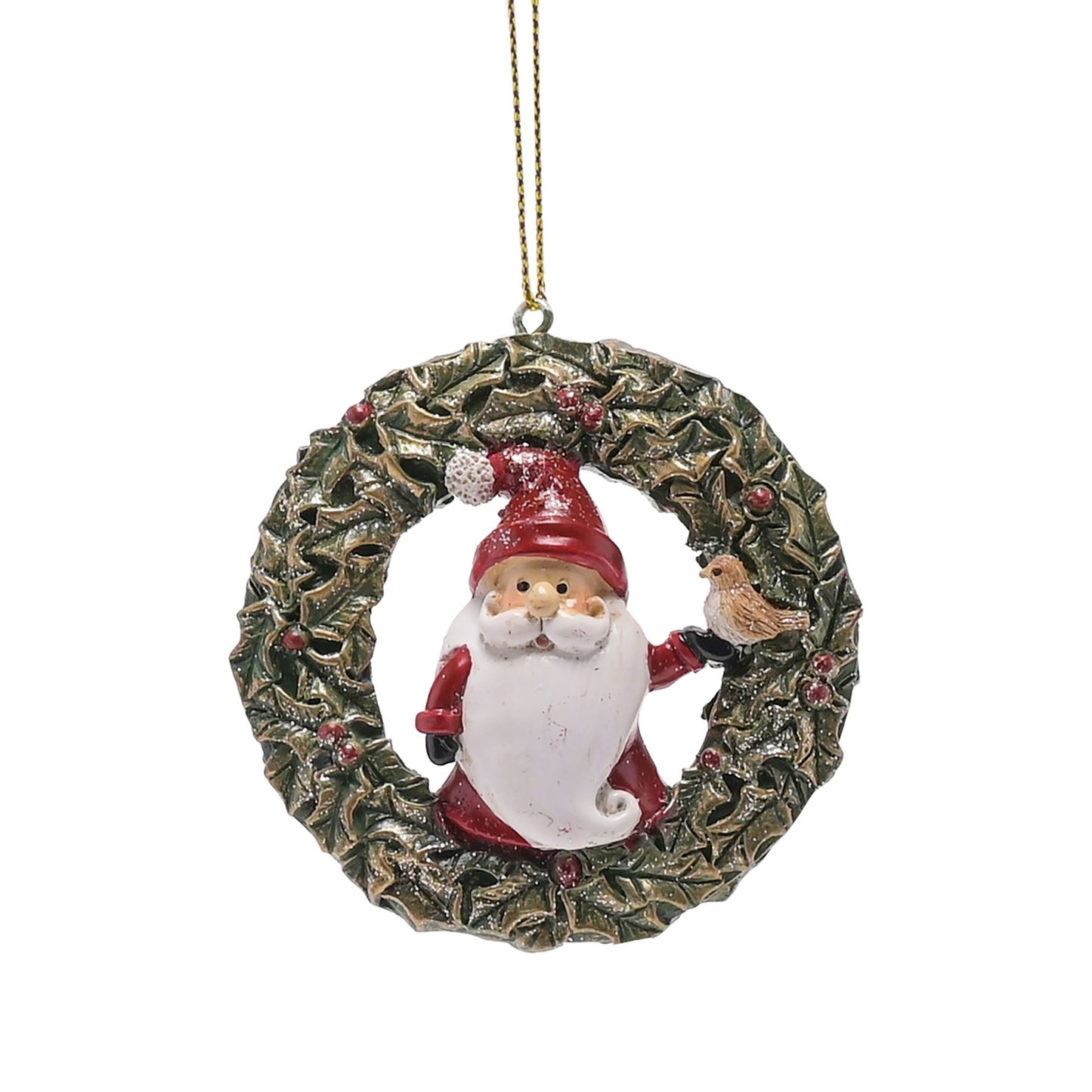 Santa Wreath Christmas Tree Decoration - 5 x 0.74 x 2.79