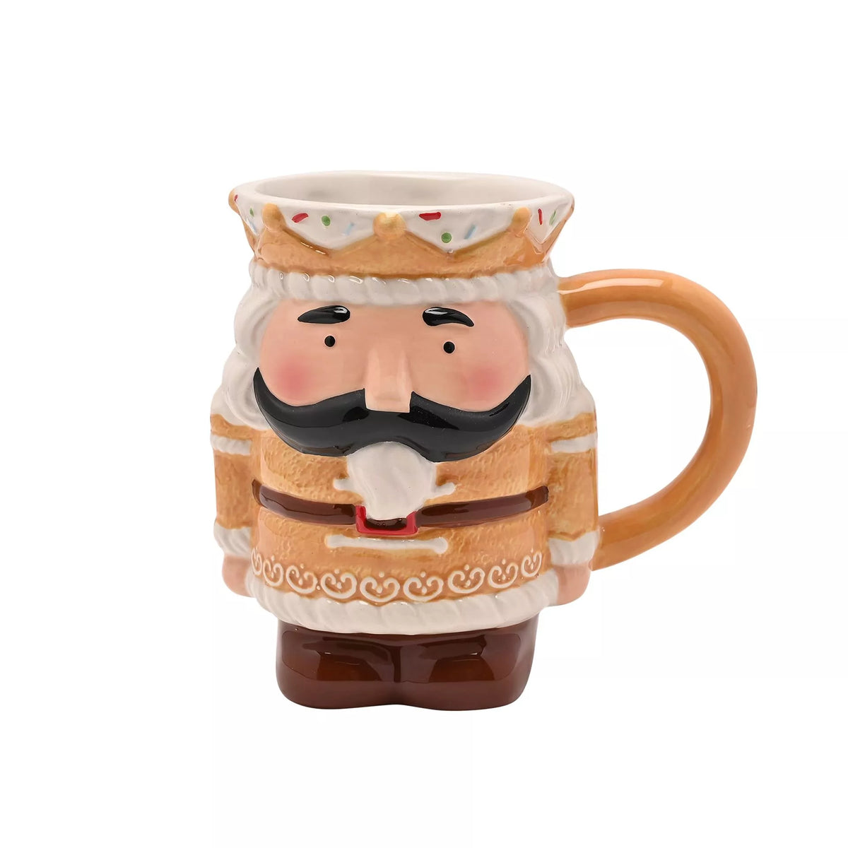Santa & Friends Ceramic Gingerbread Nutcracker Mug – Christmas Mug