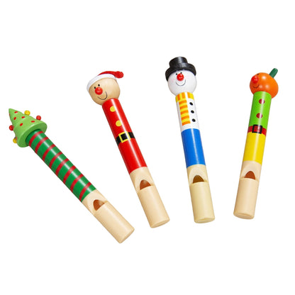 Wooden Christmas Santa Whistle - Stocking Fillers