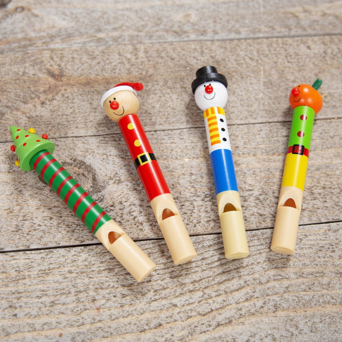 Wooden Christmas Snowman Whistle - Stocking Fillers