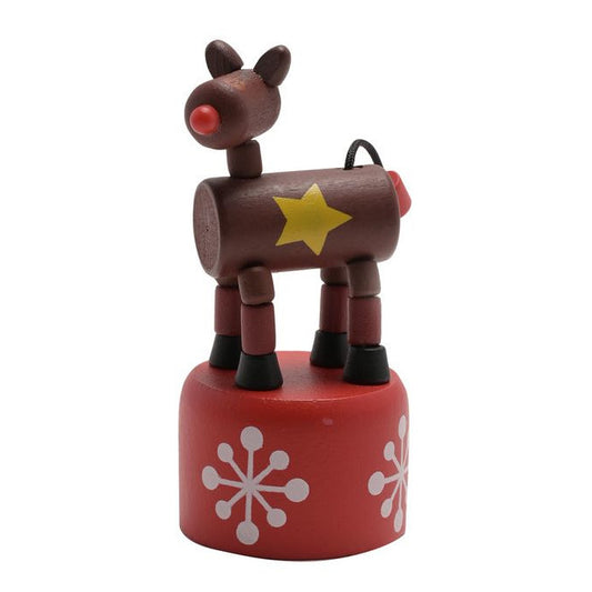 Christmas Push Up Puppet - Reindeer - Stocking Fillers