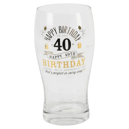 Signography 40th Birthday Pint Glass Tankard