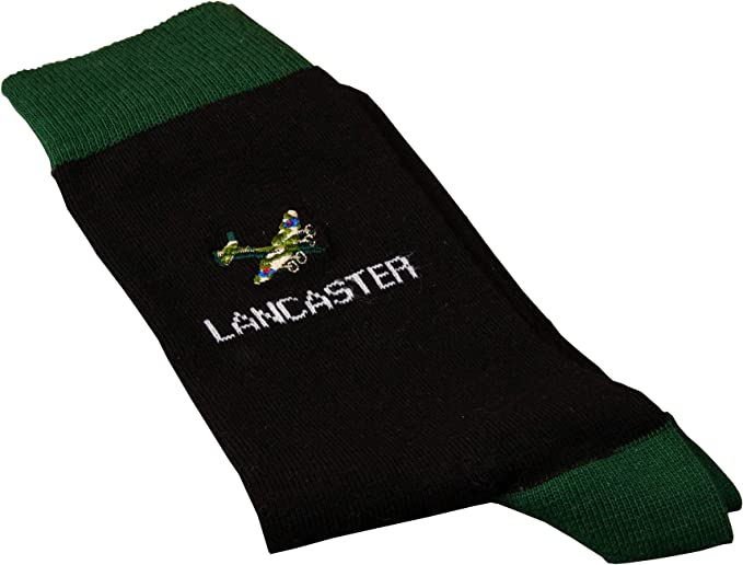 Lancaster Bomber Socks | Military Heritage Mens Socks | WWII RAF Gift | UK 7-12