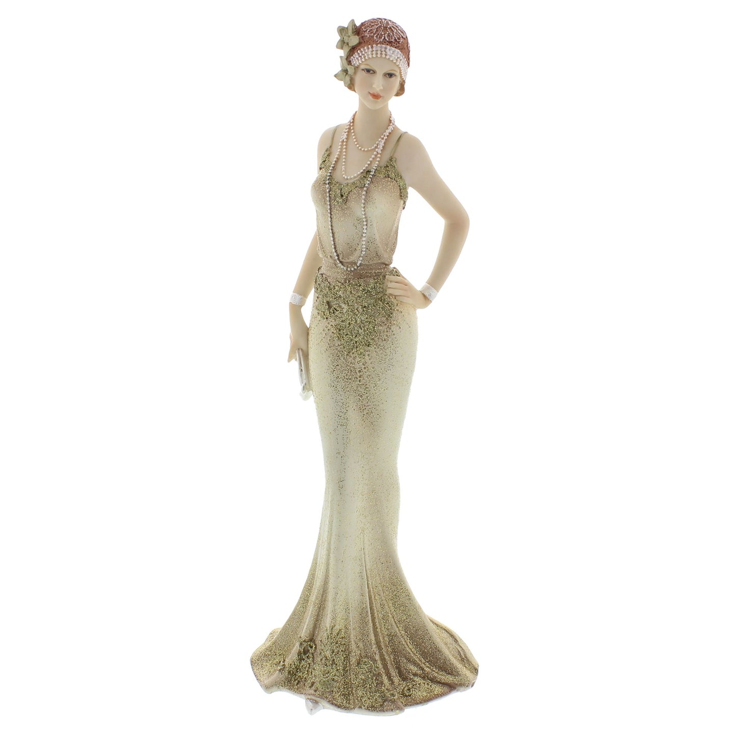 Broadway Belles "Sabina" Lady Figurine, Gold Glitter Dress