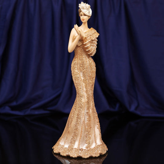 Juliana Gold Lady Figurine Ornament Bolero Collection - 34cm tall